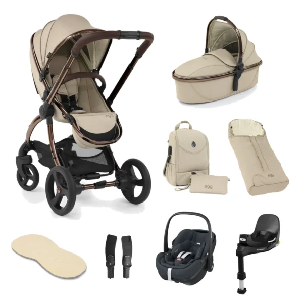 Egg2 Special Edition Luxury Bundle with Maxi-Cosi Pebble 360 Pro Car Seat - Feather Geo