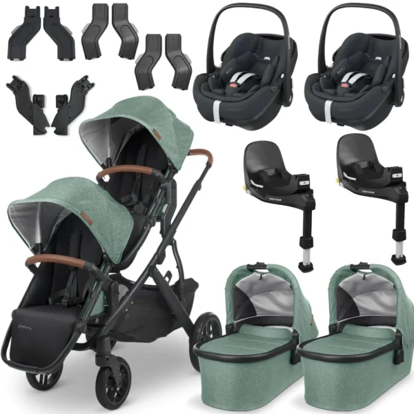 UPPAbaby Vista V2 + Maxi Cosi Pebble 360 Twin Travel System